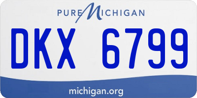 MI license plate DKX6799