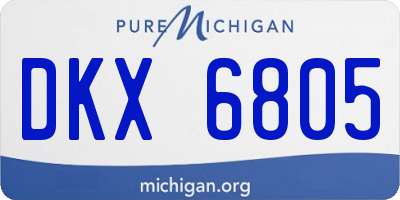 MI license plate DKX6805