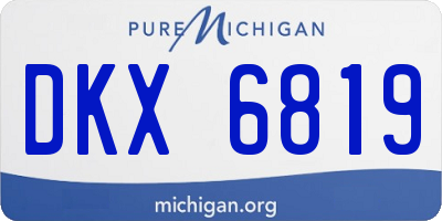 MI license plate DKX6819