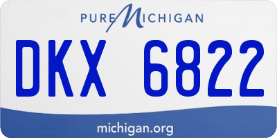MI license plate DKX6822