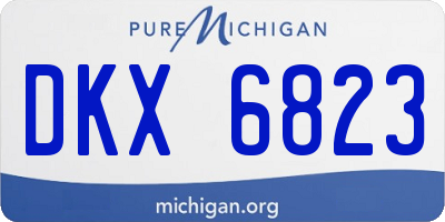 MI license plate DKX6823