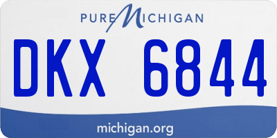 MI license plate DKX6844