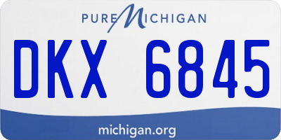 MI license plate DKX6845