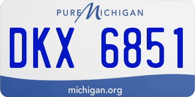 MI license plate DKX6851