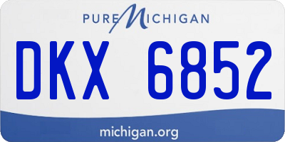MI license plate DKX6852