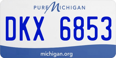 MI license plate DKX6853