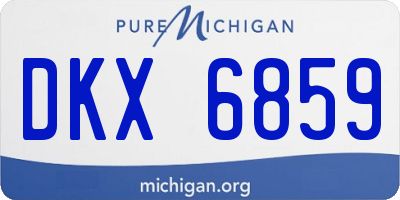 MI license plate DKX6859