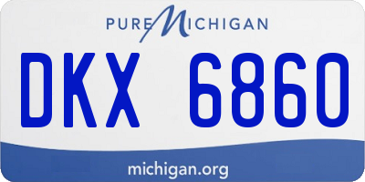 MI license plate DKX6860