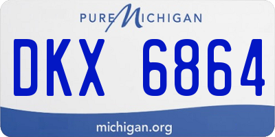 MI license plate DKX6864