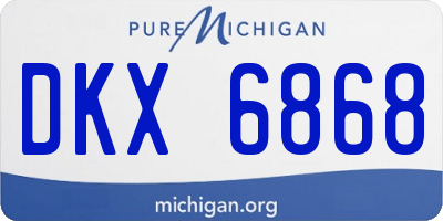 MI license plate DKX6868