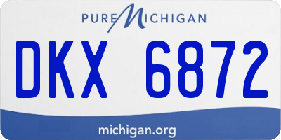 MI license plate DKX6872