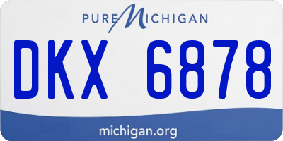 MI license plate DKX6878