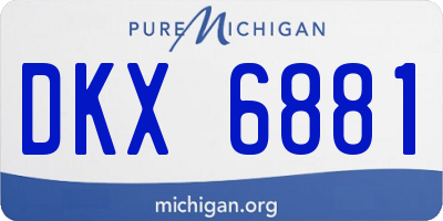 MI license plate DKX6881