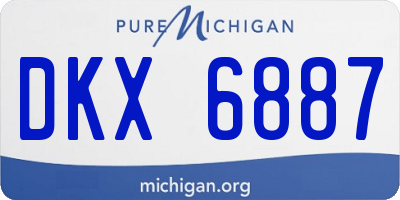 MI license plate DKX6887