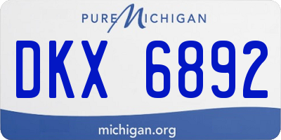 MI license plate DKX6892