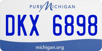 MI license plate DKX6898