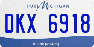 MI license plate DKX6918