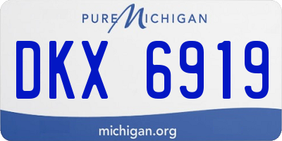 MI license plate DKX6919