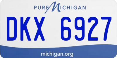MI license plate DKX6927
