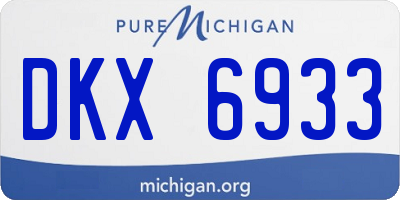MI license plate DKX6933