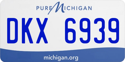 MI license plate DKX6939