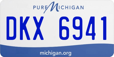 MI license plate DKX6941