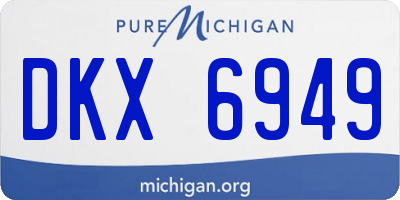 MI license plate DKX6949