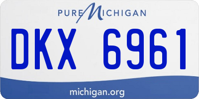 MI license plate DKX6961