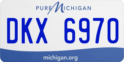 MI license plate DKX6970