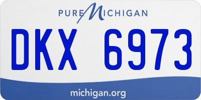 MI license plate DKX6973
