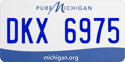 MI license plate DKX6975