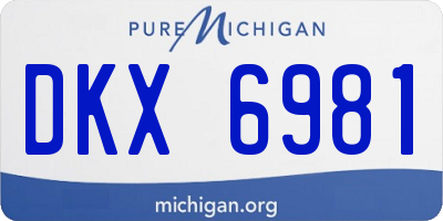 MI license plate DKX6981