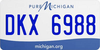 MI license plate DKX6988