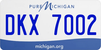 MI license plate DKX7002