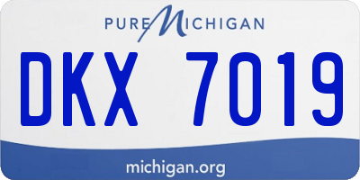 MI license plate DKX7019