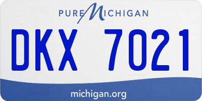 MI license plate DKX7021