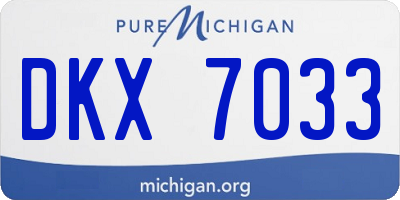 MI license plate DKX7033