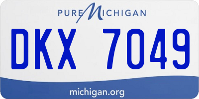 MI license plate DKX7049