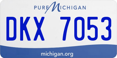 MI license plate DKX7053