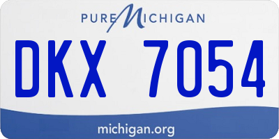 MI license plate DKX7054