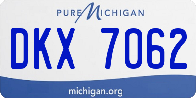 MI license plate DKX7062