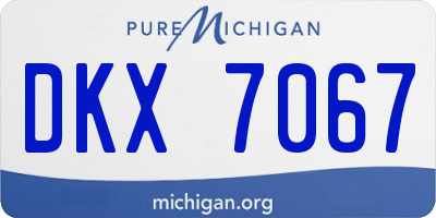 MI license plate DKX7067