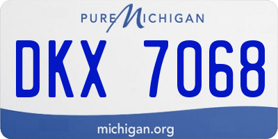 MI license plate DKX7068