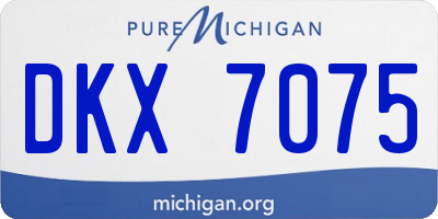 MI license plate DKX7075