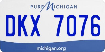 MI license plate DKX7076