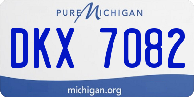 MI license plate DKX7082