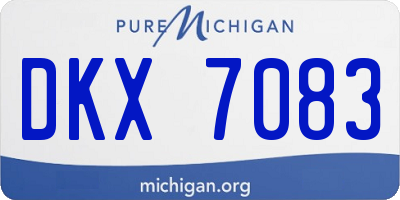 MI license plate DKX7083