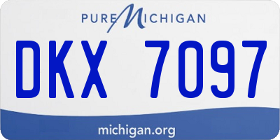 MI license plate DKX7097