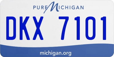 MI license plate DKX7101