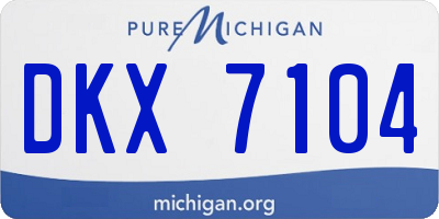 MI license plate DKX7104